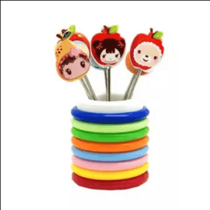 8pcs/set mini cartoon fruit fork