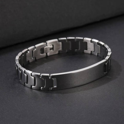 Stylish black metal bracelet unisex