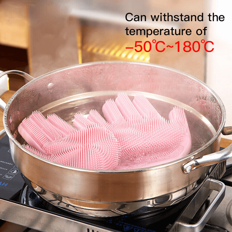 Magic silicone dishwashing scrubber