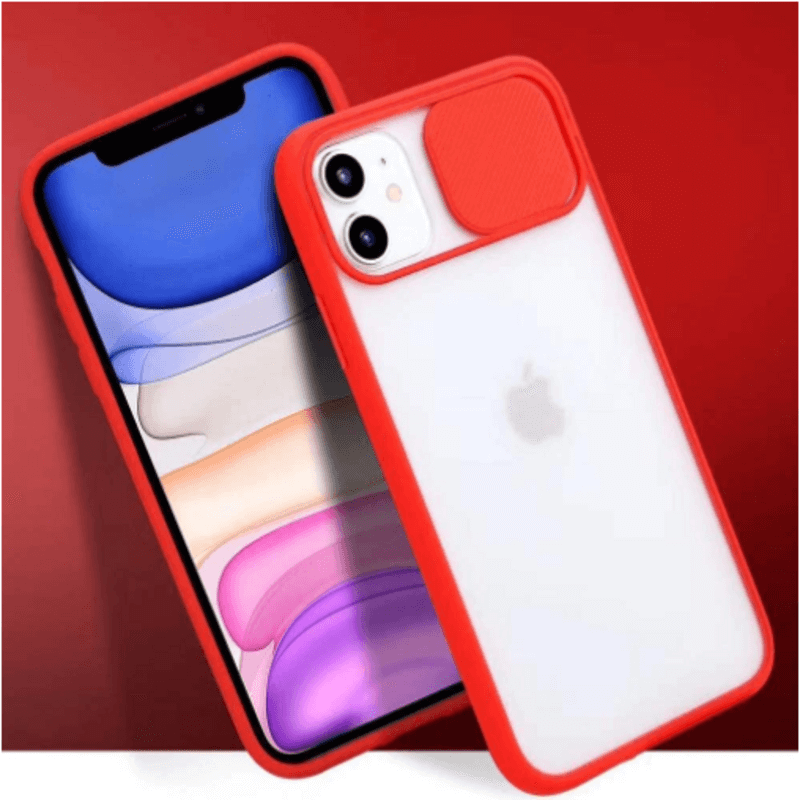 New thin slide camera lens protection phone case for iphone