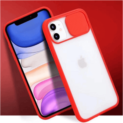 New thin slide camera lens protection phone case for iphone