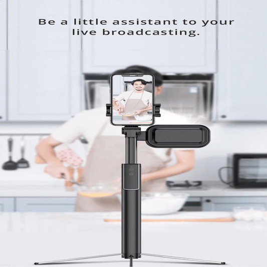 Portable metal selfie stick live support bluetooth remote control