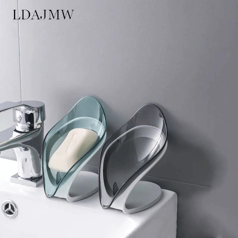 Leaf shaped soap holder