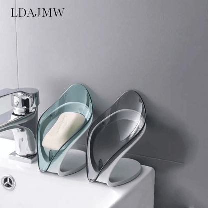 Leaf shaped soap holder