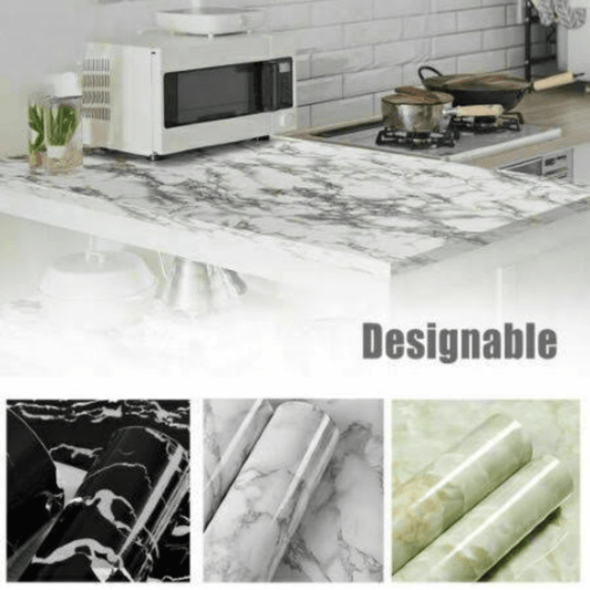 White and black marble sheet