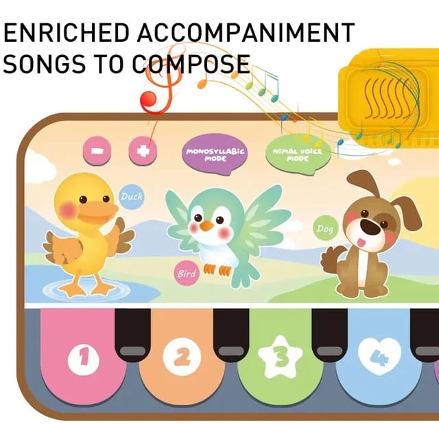 Battery operated piano music mat
