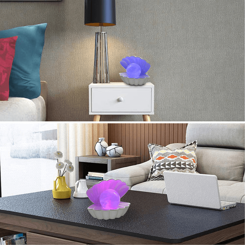 Rgb 8 colors changing pearl shell mood lamps