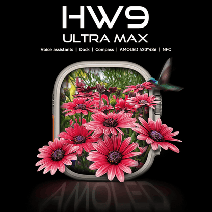 Hw9 ultra max 2.2 inch amoled screen display series 8 smart watch