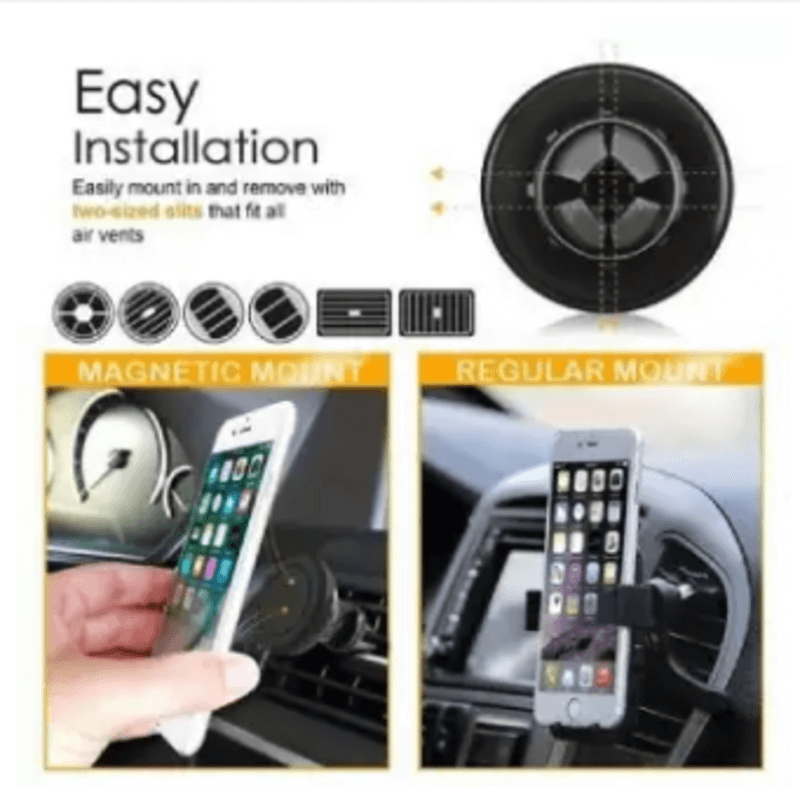 Car air vent magnetic mount