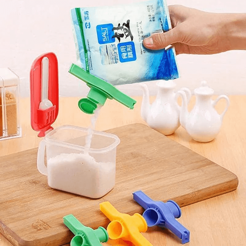 Bag clip pour food sealing storage pack of 6
