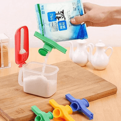 Bag clip pour food sealing storage pack of 6