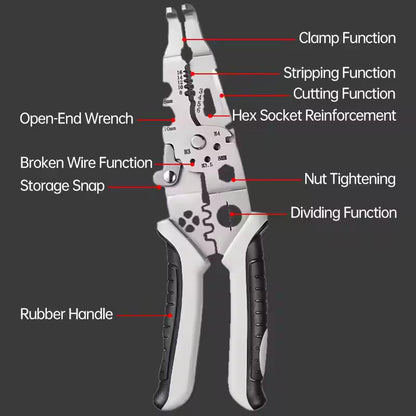 Wire stripper tool 9 in 1multi-function wire cutter