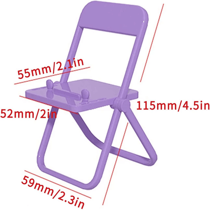Mini chair cell phone stand foldable 4 pcs