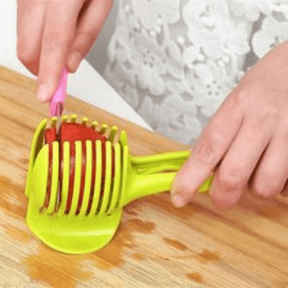 Fruit slicer tomato cutter lemon potato egg peel onion holder