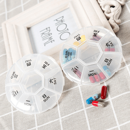 7 days weekly mini tablet pill medicine box