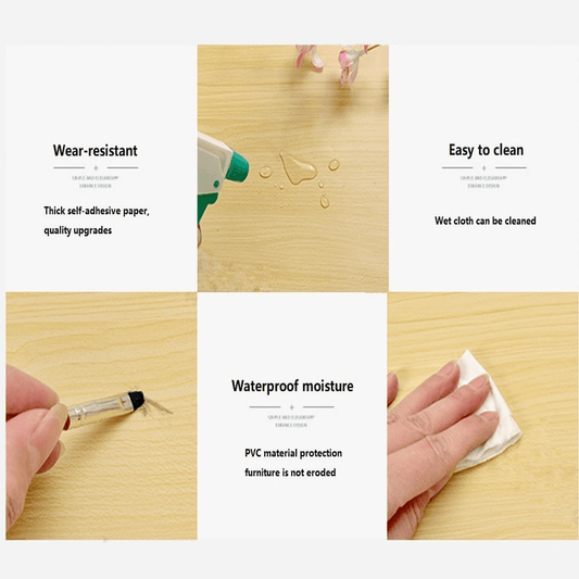 Waterproof deep wood vinyl wallpaper roll