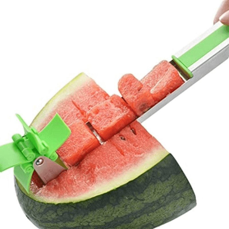 Windmill watermelon cutter