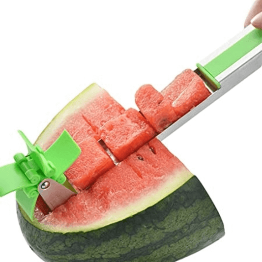 Windmill watermelon cutter