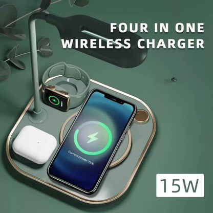 3 in 1 desk lamp with qi wireless charger