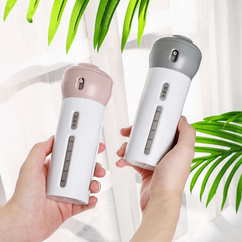 Mini handy dispenser with four small bottle