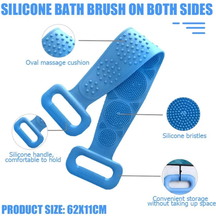 Silicone massage scrubber skin cleansing belt