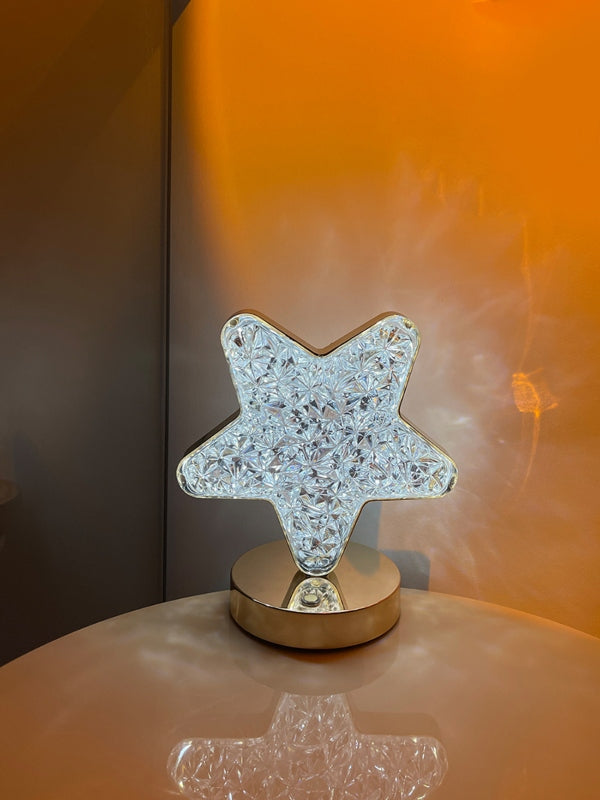 Star shape crystal night light  lamp