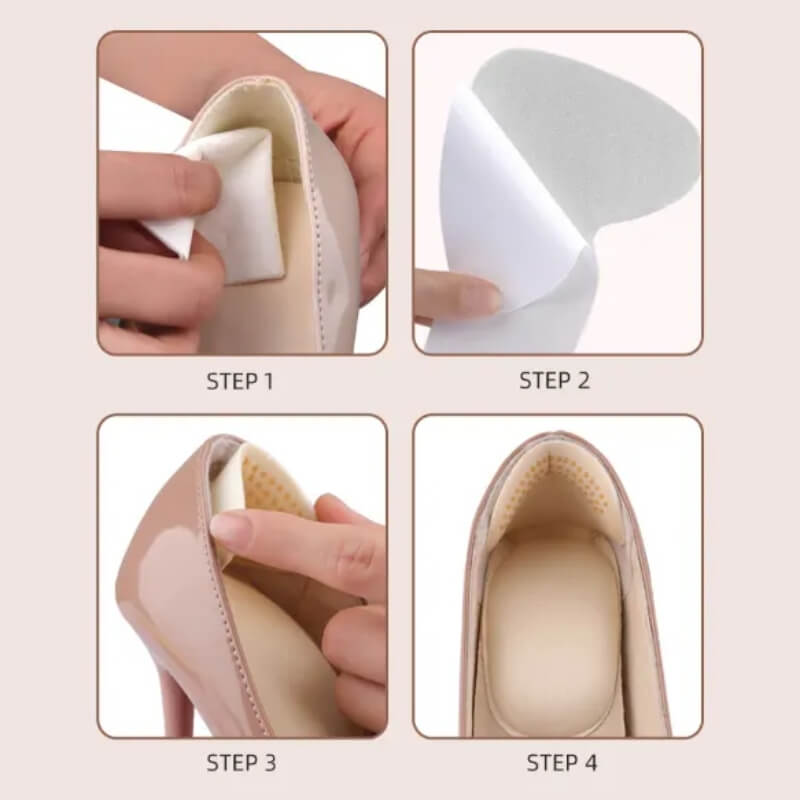 1pair high heels t-shape women insoles for shoes- beige
