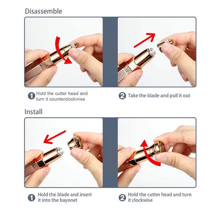 2 in 1 eyebrow and facial hair chargeable machine