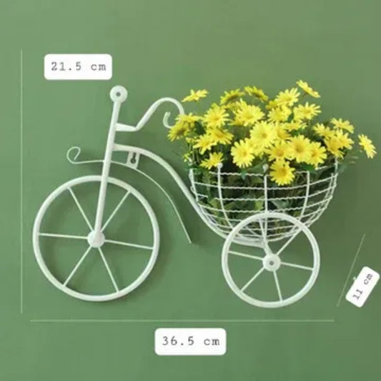 Bicycle Design Wall Mounted Basket Indoor and Outdoor