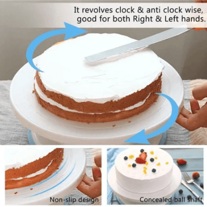 1 pc 28cm kitchen rotating turntable cake stand