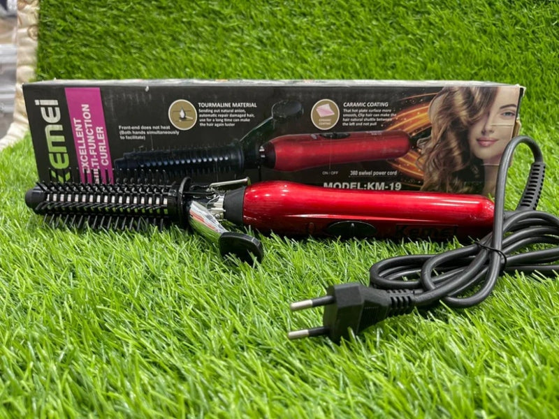 Kemei- hair styler with electric brush, hair curler & roller