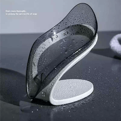 Leaf shaped soap holder