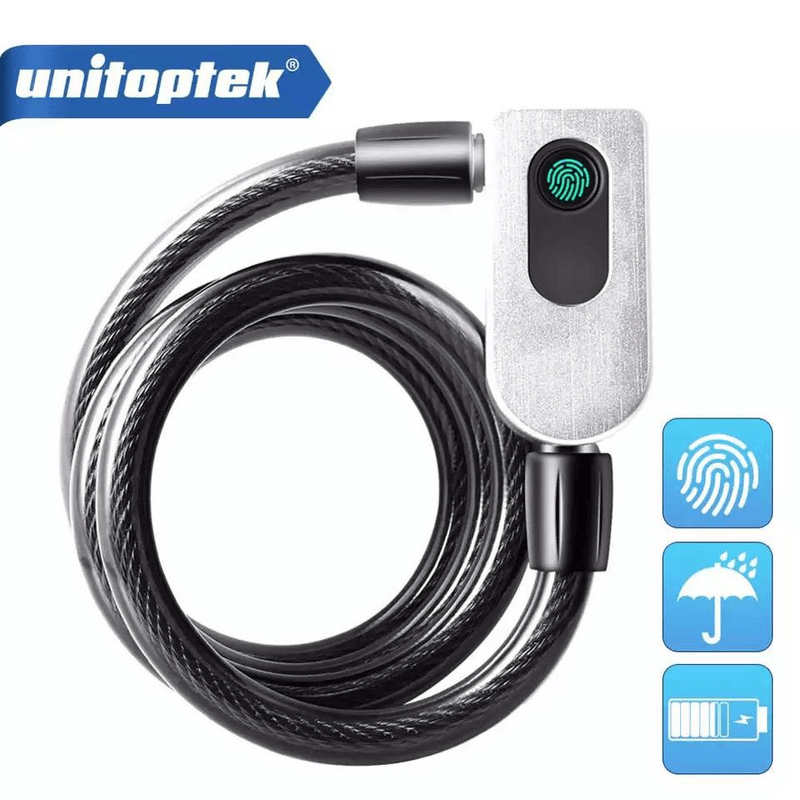 Smart bike bicycle usb fingerprint lock cable