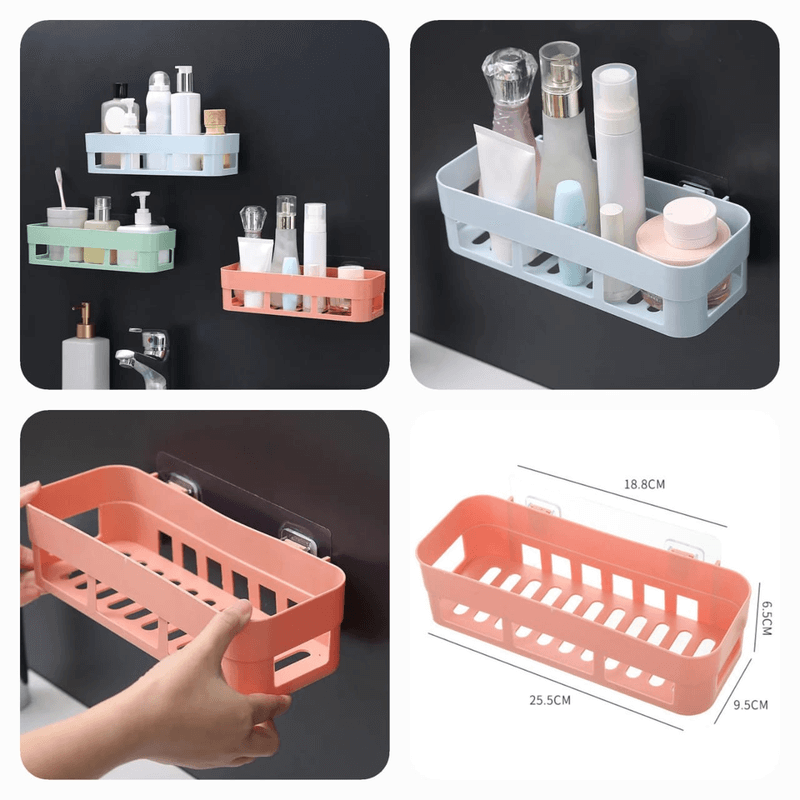 Multipurpose bathroom shelf wall holder storage rack