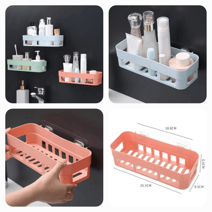 Multipurpose bathroom shelf wall holder storage rack