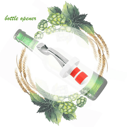 Multi-function stainless bottle opener silicone stopper