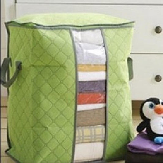 Storage folding laundry bag - green