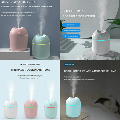 Ultrasonic mist maker humidifier with led night lamp