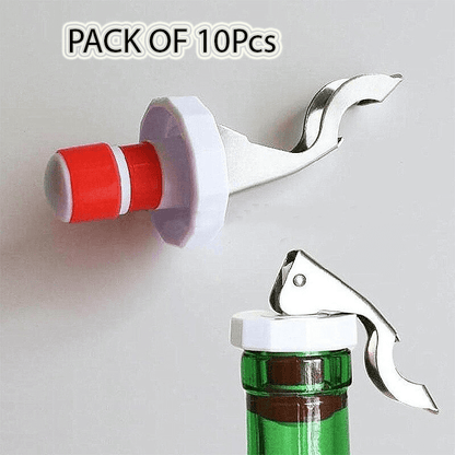 Multi-function stainless bottle opener silicone stopper