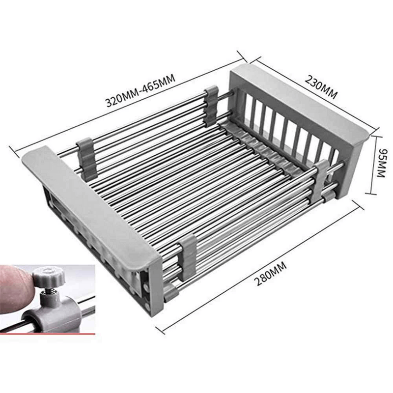 Expandable dish drying rack over sink