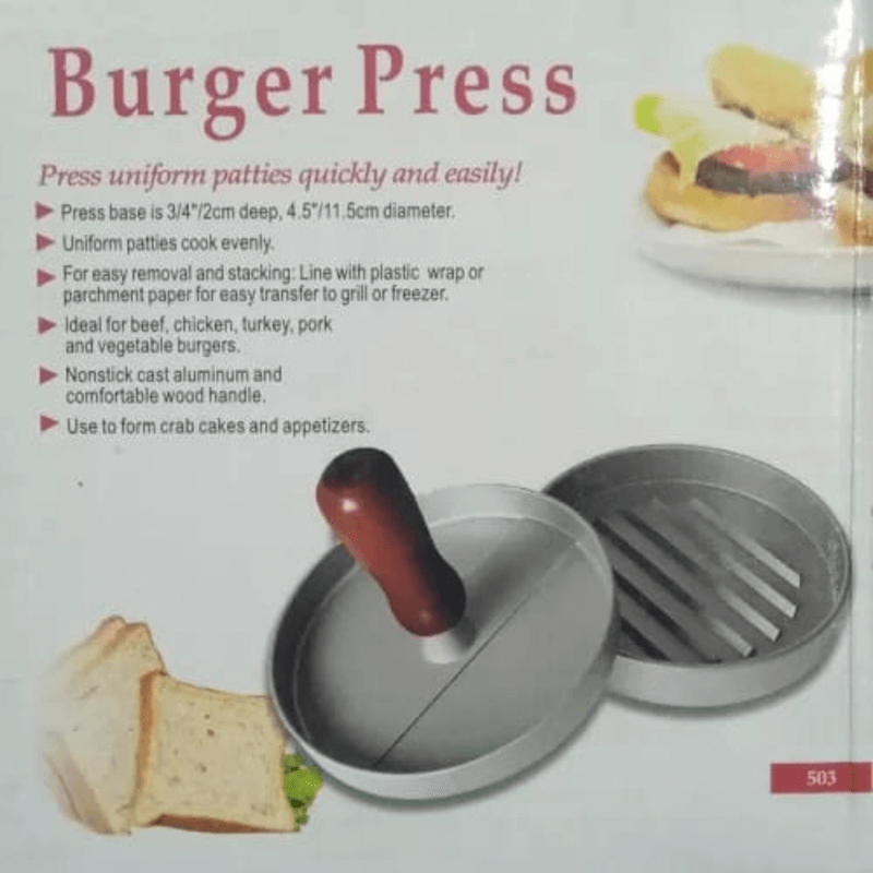 Burger press non stick aluminum patty mold