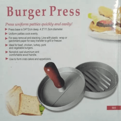 Burger press non stick aluminum patty mold