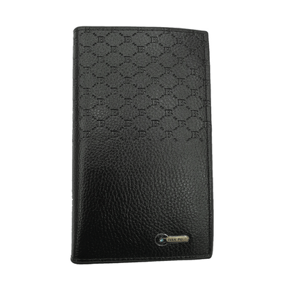 Luxury men utra-thin long wallet woven pattern