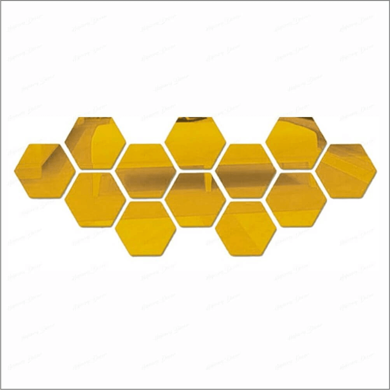 12 pcs hexagon acrylic wall sticker