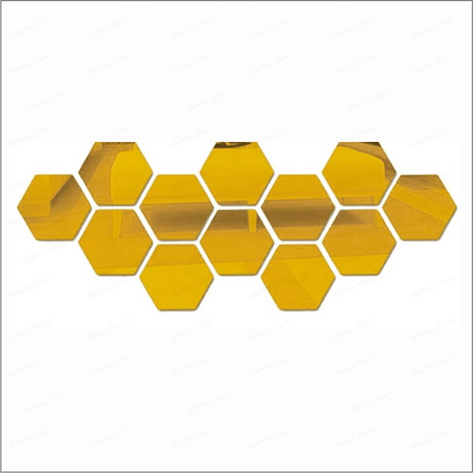 12 pcs hexagon acrylic wall sticker