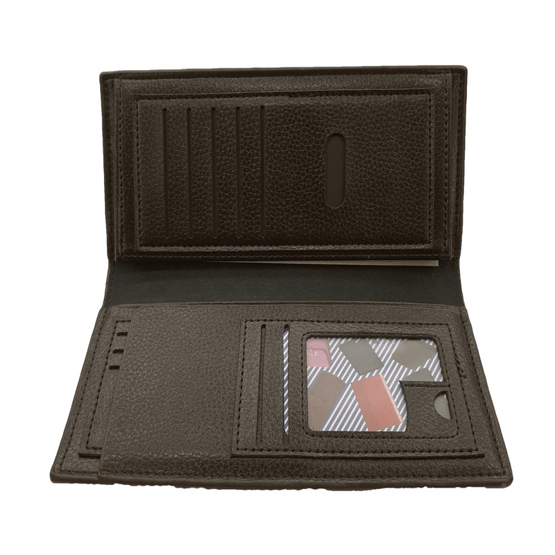 Luxury men utra-thin long wallet woven pattern