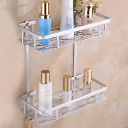 Aluminum wall mounted 2 layer shelf