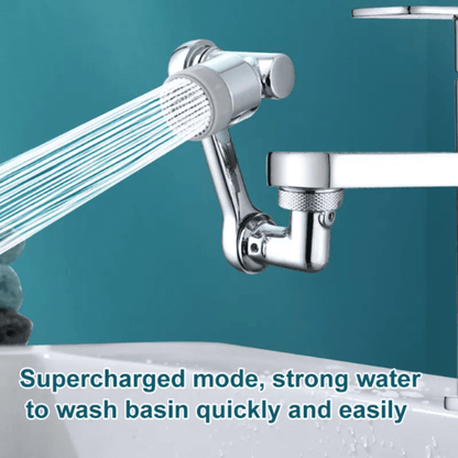 Rotating 1080° degrees water faucet tap plastic extender 2 modes