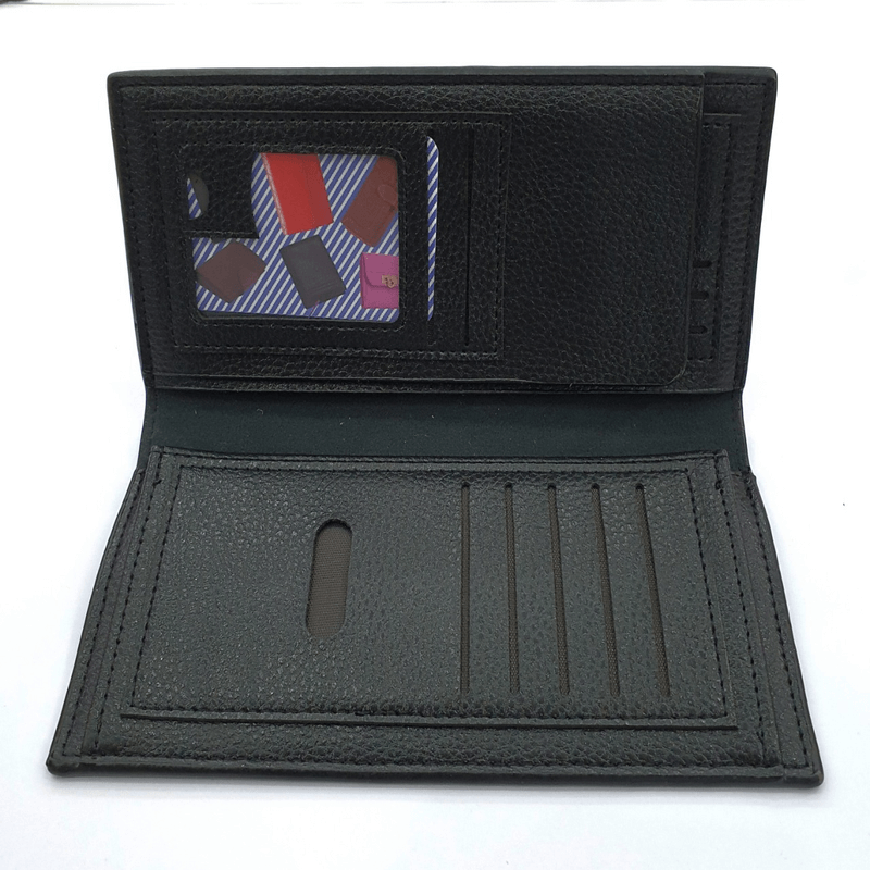 Luxury men utra-thin long wallet woven pattern