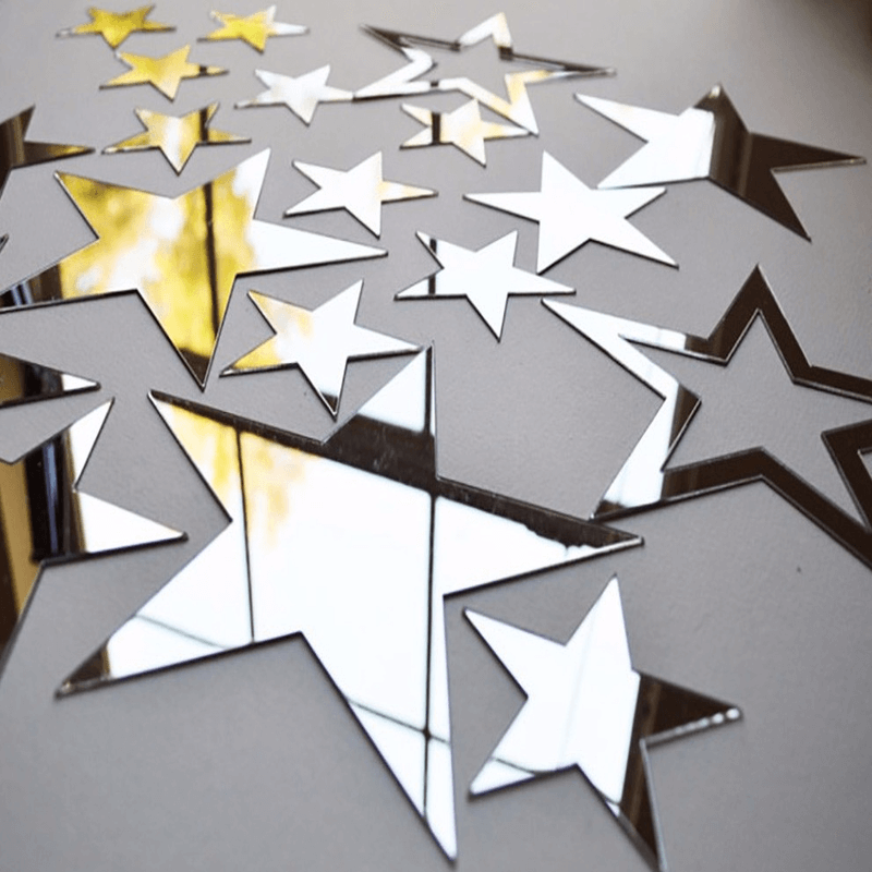 24 pcs stars acrylic wall sticker